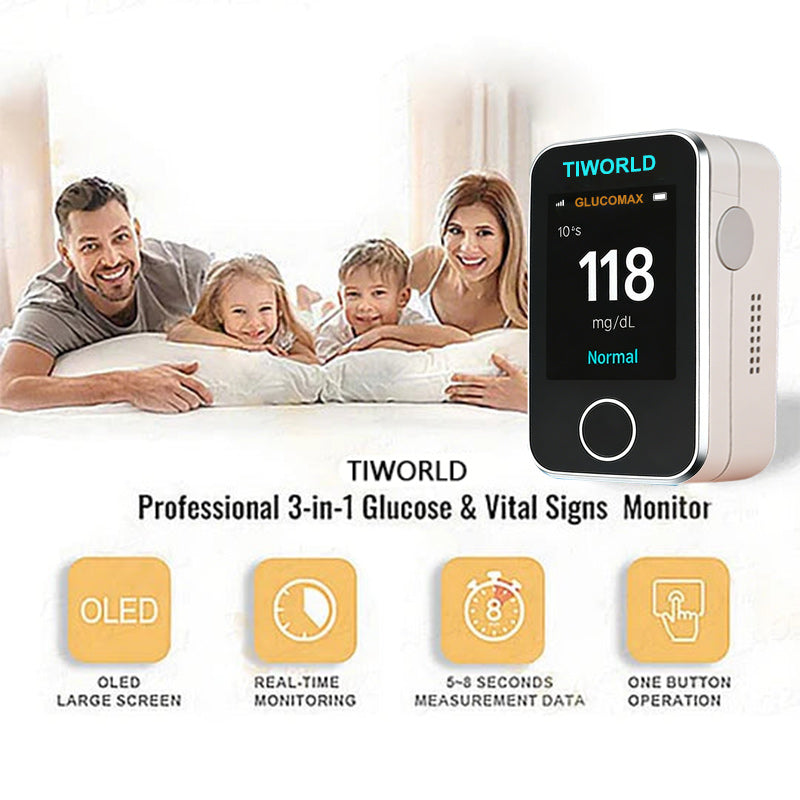 TIWORLD™ Non-Invasive Blood Glucose Monitor – 5 Seconds / 99% Accuracy-