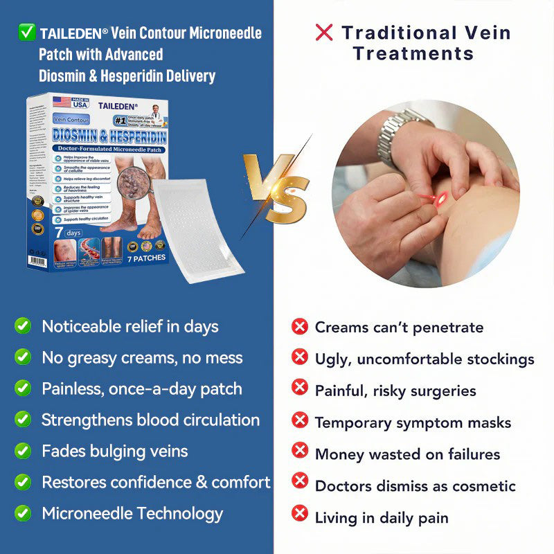 TAILEDEN® 𝑽𝗲𝗶𝙣 𝘾𝐨𝐧𝘁𝗼𝙪𝙧 𝙈𝙞𝐜𝐫𝒐𝒏𝒆𝗲𝗱𝗹𝙚 𝙋𝙖𝐭𝐜𝒉 𝒘𝒊𝘁𝗵 𝗔𝙙𝙫𝙖𝙣𝙘𝐞𝐝 𝐃𝒊𝒐𝒔𝗺𝙞𝐧 & 𝑯𝒆𝘀𝗽𝗲𝙧𝙞𝙙𝙞𝐧 𝐃𝒆𝒍𝒊𝒗𝗲𝗿𝙮🌿𝟕-𝐃𝐚𝐲 𝐕𝐢𝐬𝐢𝐛𝐥𝐞 𝐑𝐞𝐬𝐮𝐥𝐭𝐬 𝐟𝐨𝐫 𝐕𝐚𝐫𝐢𝐜𝐨𝐬𝐞 𝐕𝐞𝐢𝐧𝐬